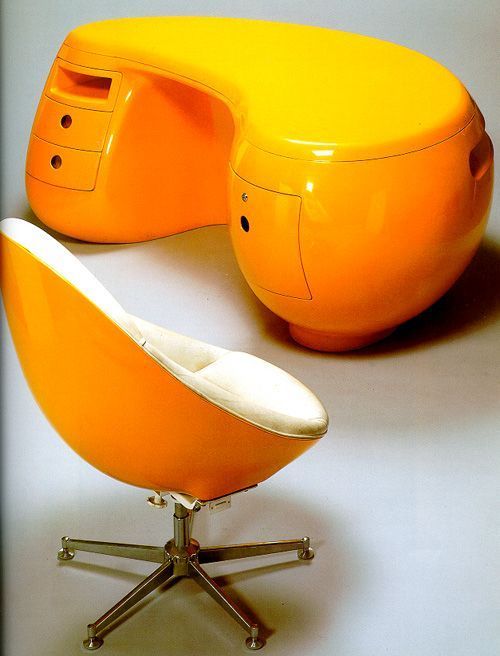 Eero Saarinen Pedestal “Tulip” Chair - 1955 Maurice Calka P.-D.G. “Boomerang” Desk